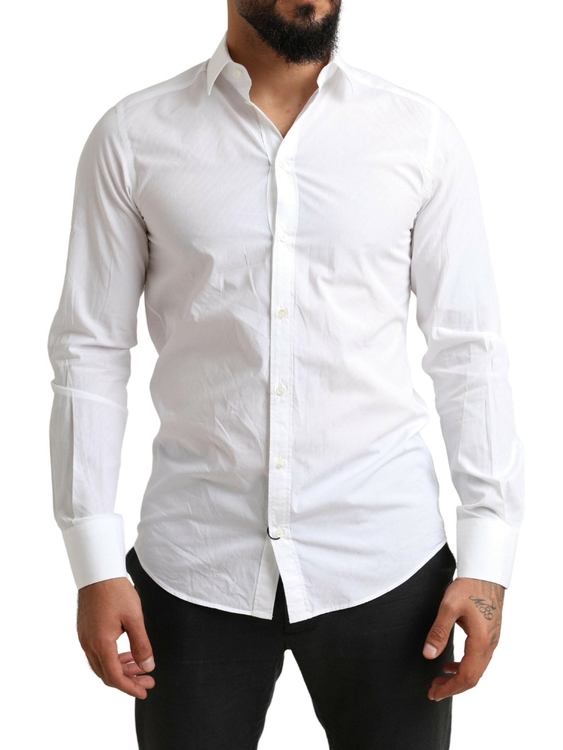 Weißes MARTINI Baumwoll-Kleid Formelles Hemd