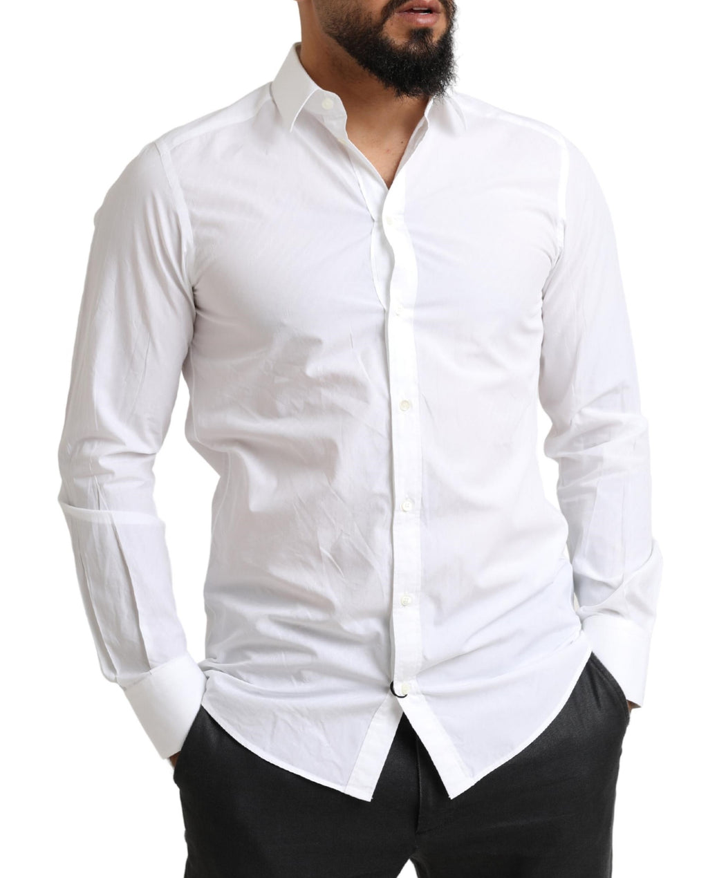 Weißes MARTINI Baumwoll-Kleid Formelles Hemd