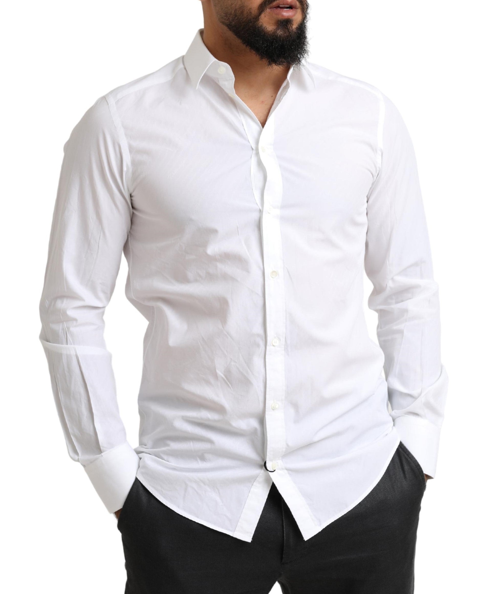 Weißes MARTINI Baumwoll-Kleid Formelles Hemd