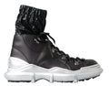 Schwarze Nylon Galileo High-Top-Sneakers