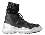 Schwarze Nylon Galileo High-Top-Sneakers