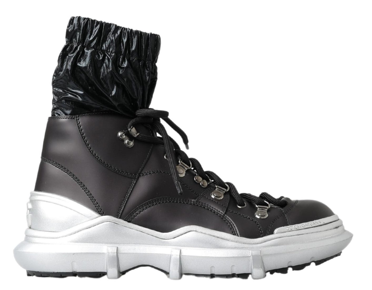 Schwarze Nylon Galileo High-Top-Sneakers