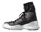 Schwarze Nylon Galileo High-Top-Sneakers