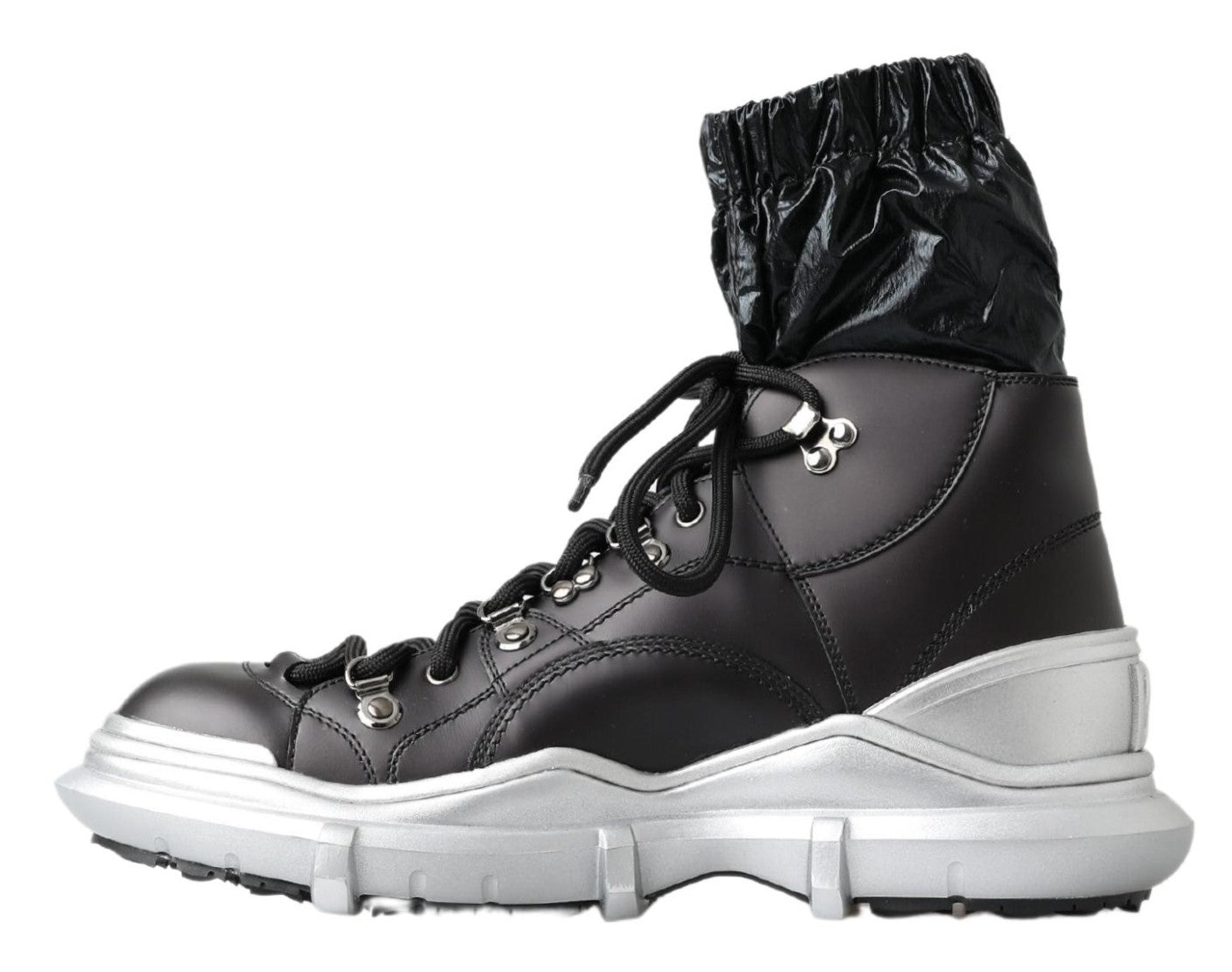 Schwarze Nylon Galileo High-Top-Sneakers