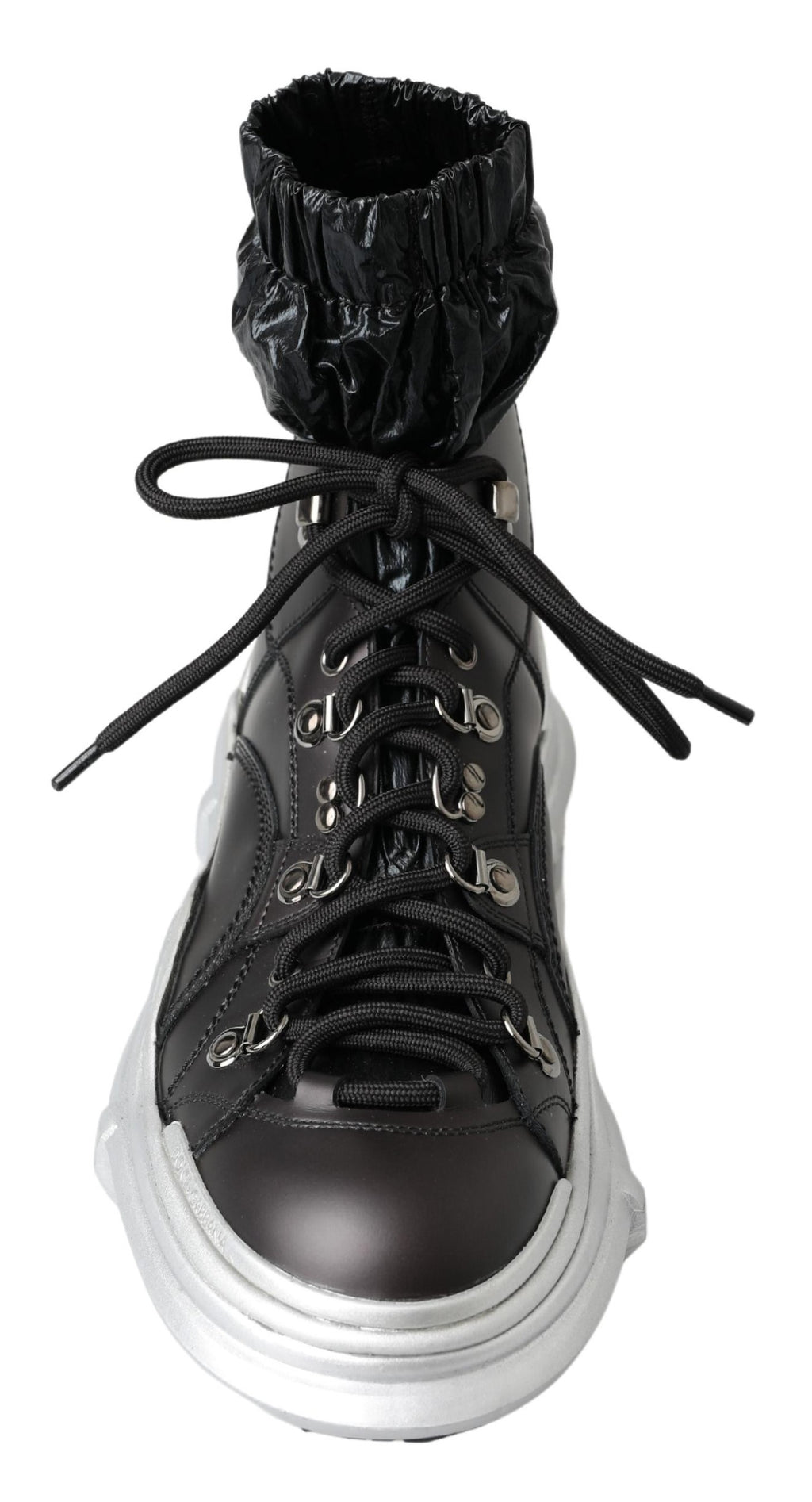 Schwarze Nylon Galileo High-Top-Sneakers