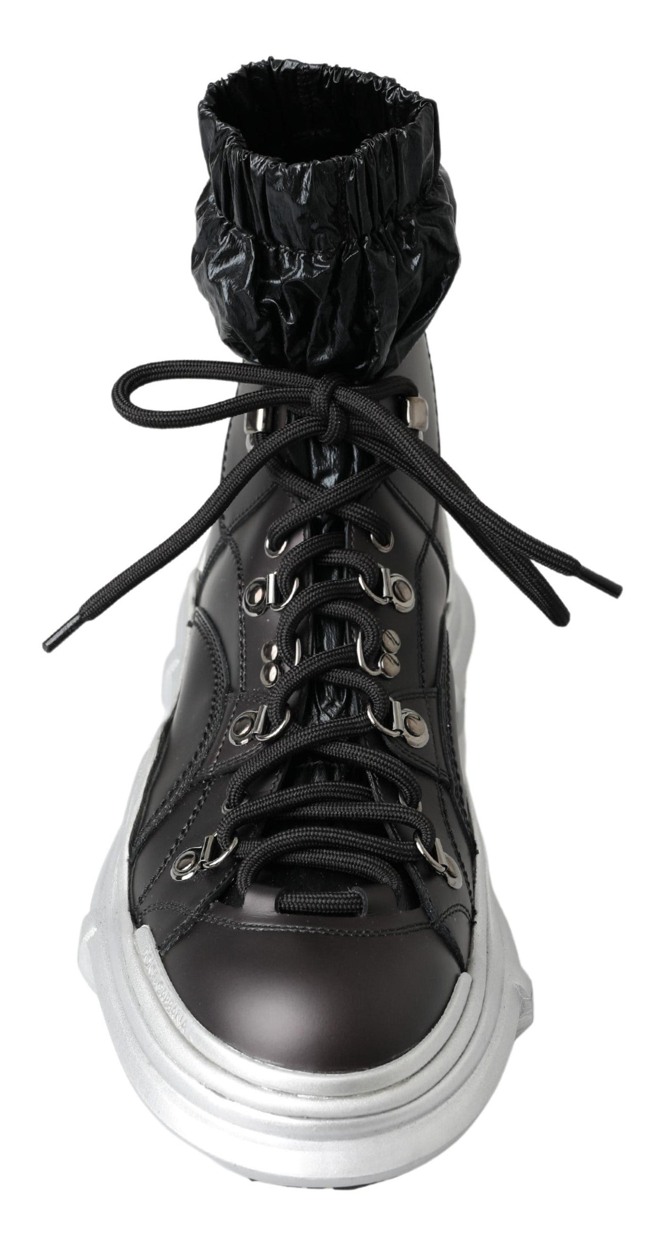 Schwarze Nylon Galileo High-Top-Sneakers