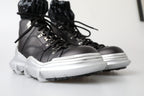 Schwarze Nylon Galileo High-Top-Sneakers