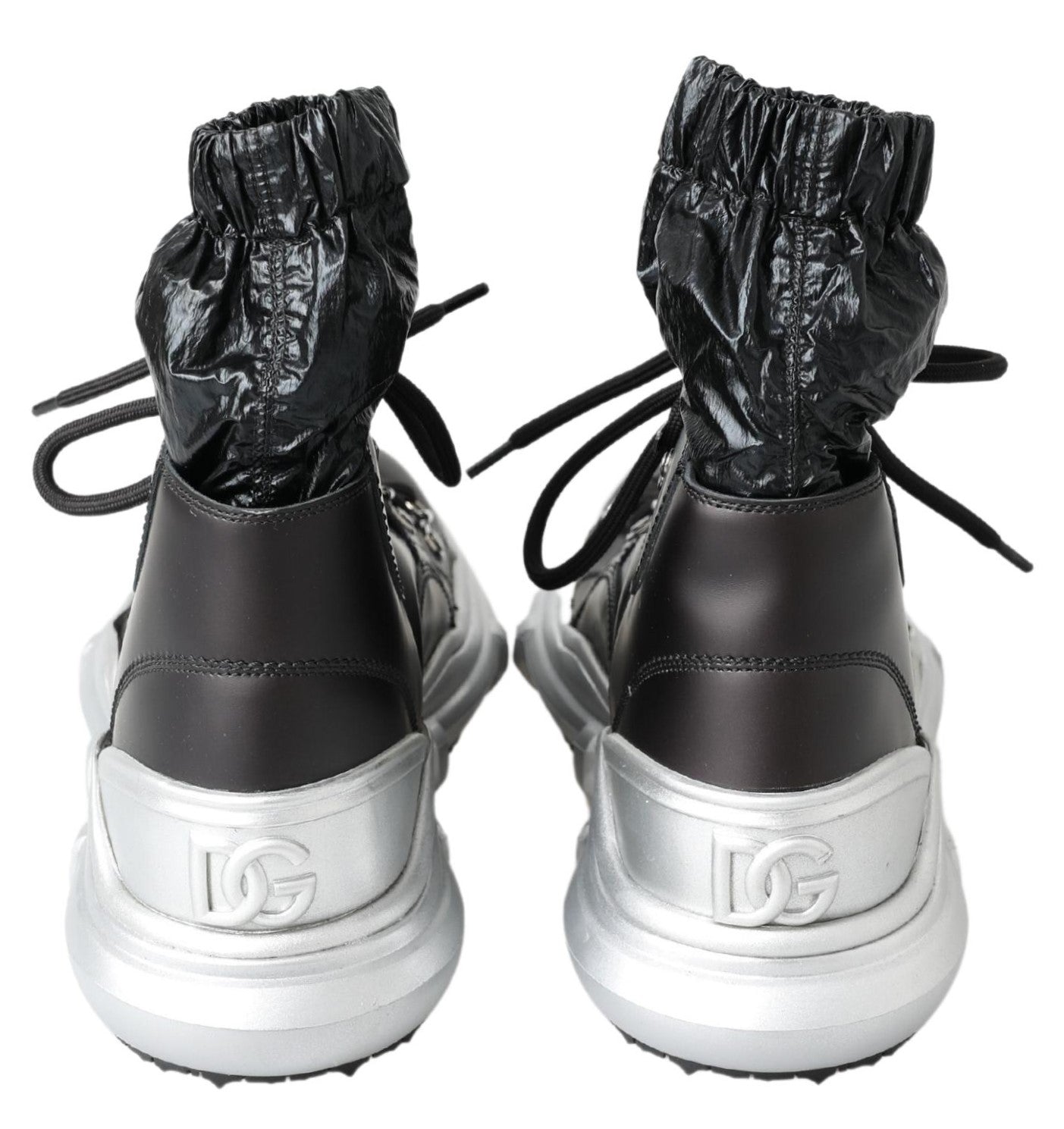 Schwarze Nylon Galileo High-Top-Sneakers