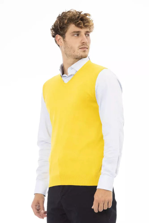 Yellow Viscose Men's Jacket