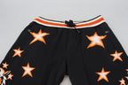 Schwarze Orange Star Sporthose