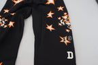 Schwarze Orange Star Sporthose