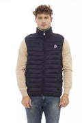 Ärmellose Jacke aus blauem Polyamid