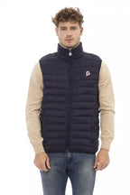 Ärmellose Jacke aus blauem Polyamid