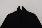 Schwarzer Half-Zip Rollkragenpullover