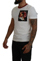 Baumwoll-T-Shirt mit Rundhalsausschnitt und Logo-Print