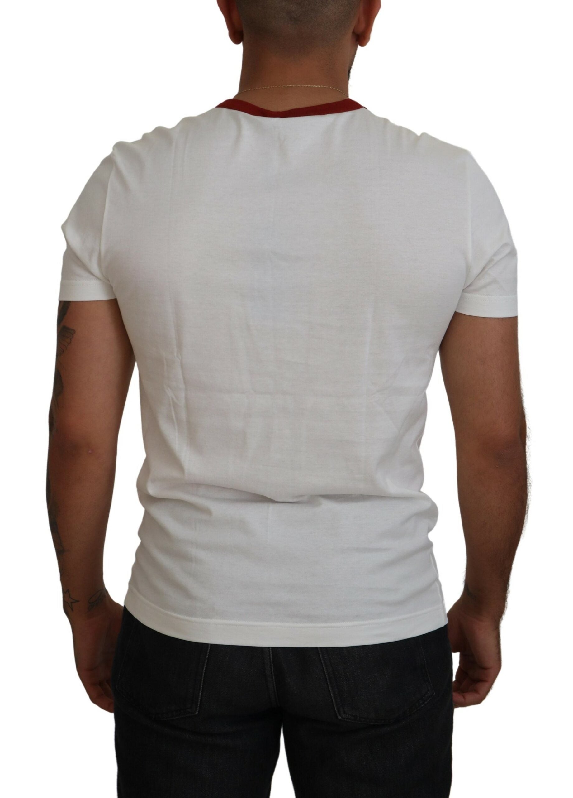 Baumwoll-T-Shirt mit Rundhalsausschnitt und Logo-Print