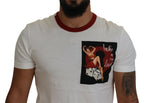 Baumwoll-T-Shirt mit Rundhalsausschnitt und Logo-Print