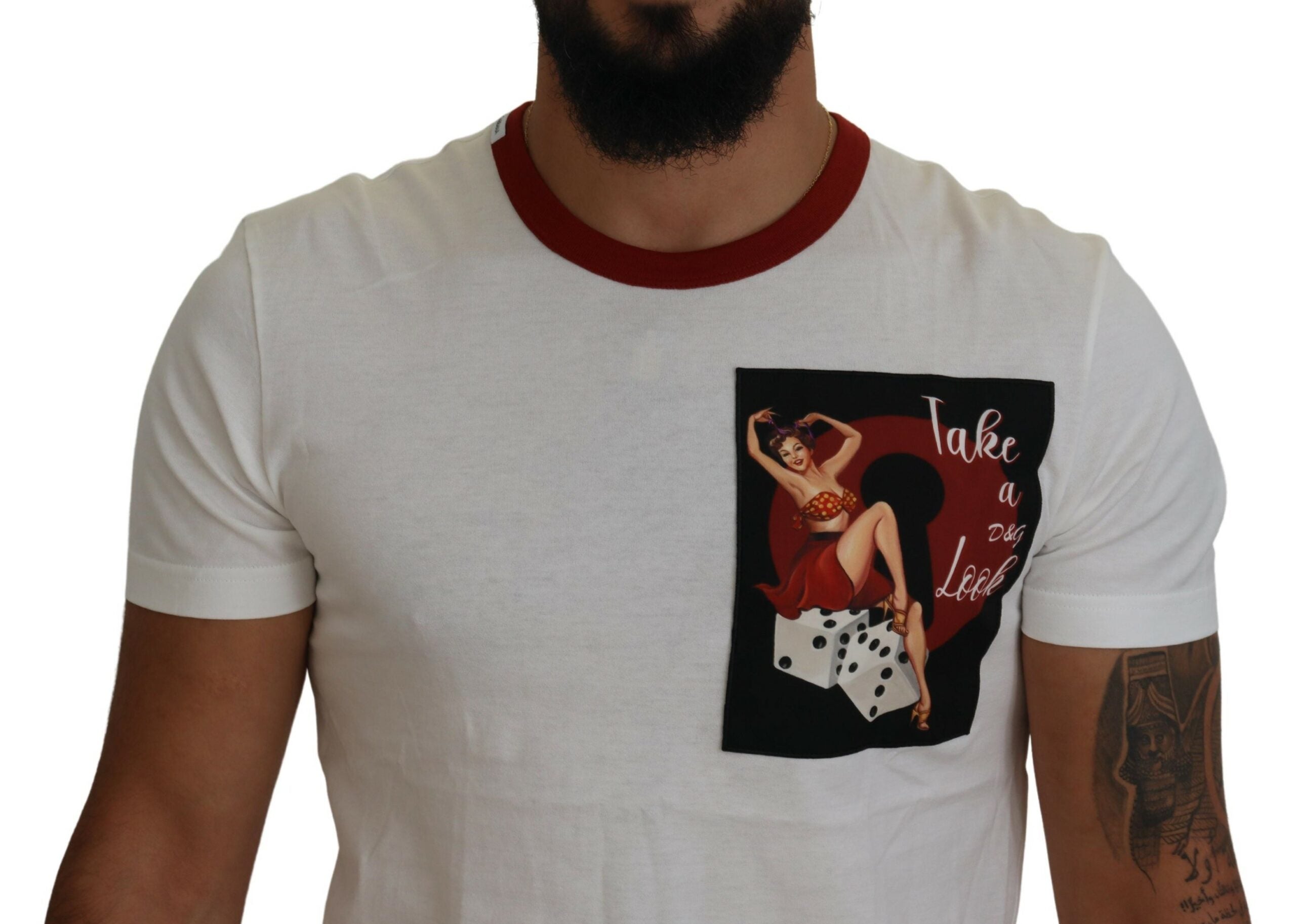 Baumwoll-T-Shirt mit Rundhalsausschnitt und Logo-Print