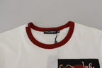 Baumwoll-T-Shirt mit Rundhalsausschnitt und Logo-Print