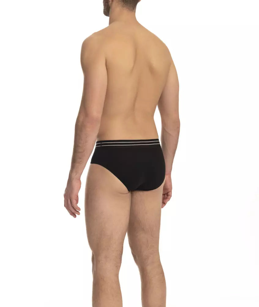 Herrenunterhosen aus schwarzer Baumwolle, 3er-Pack