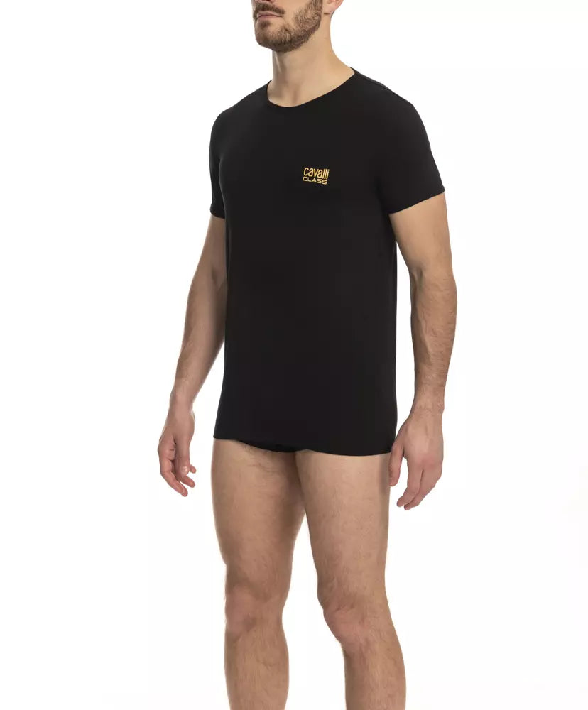 Herren T-Shirt aus schwarzer Baumwolle