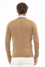 Beiger Modal-Herrenpullover
