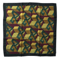Bunt bedrucktes quadratisches Halstuch