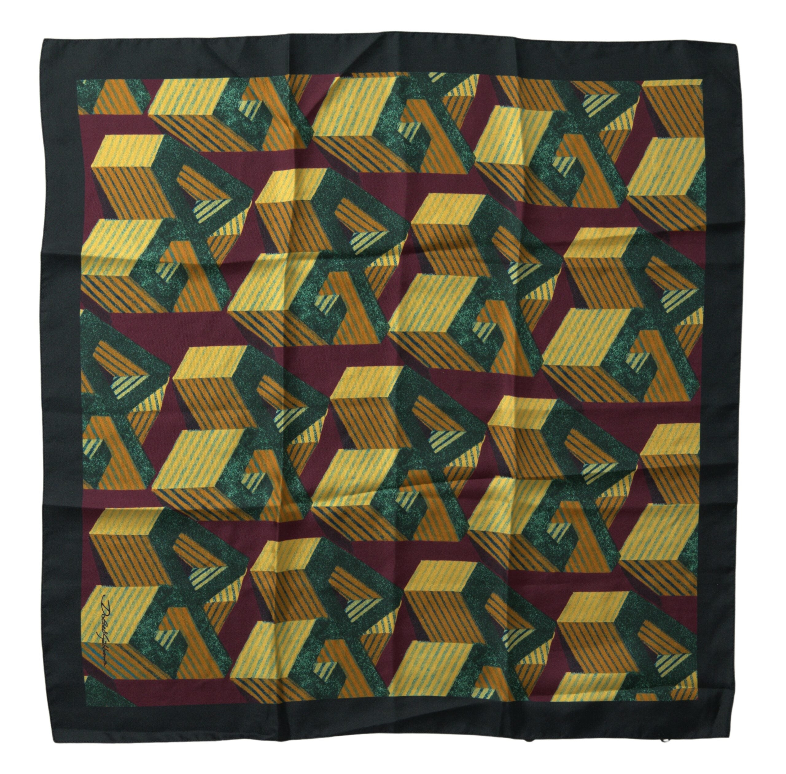 Bunt bedrucktes quadratisches Halstuch