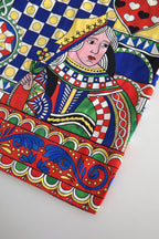 Bunt bedruckte Langarmbluse