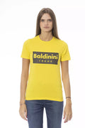 Yellow Cotton Women's T-Shirt