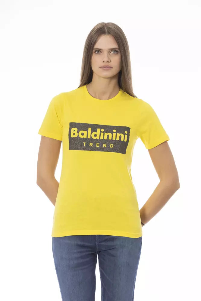 Yellow Cotton Women's T-Shirt