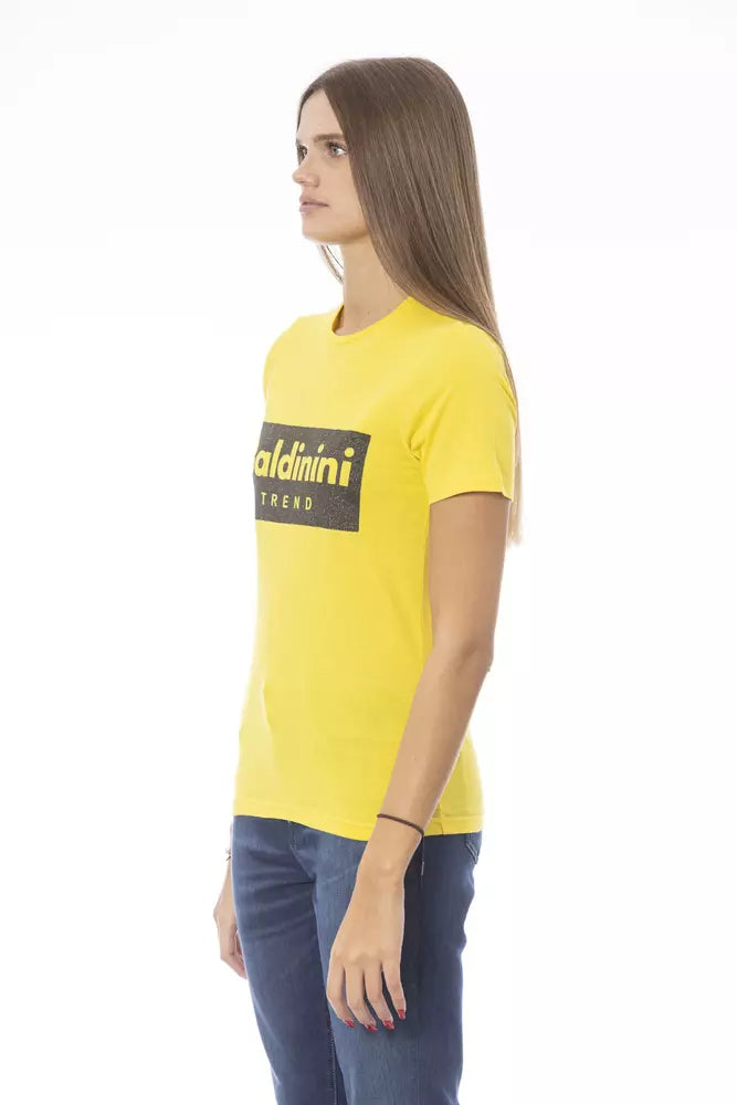 Yellow Cotton Women's T-Shirt
