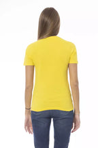 Yellow Cotton Women's T-Shirt