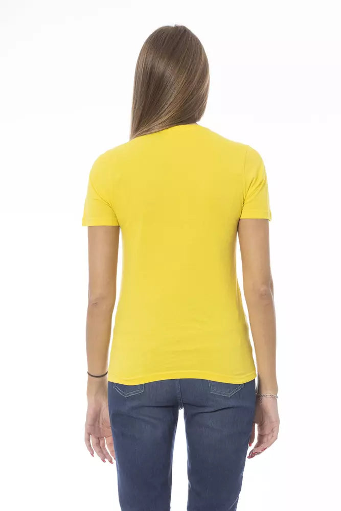 Yellow Cotton Women's T-Shirt