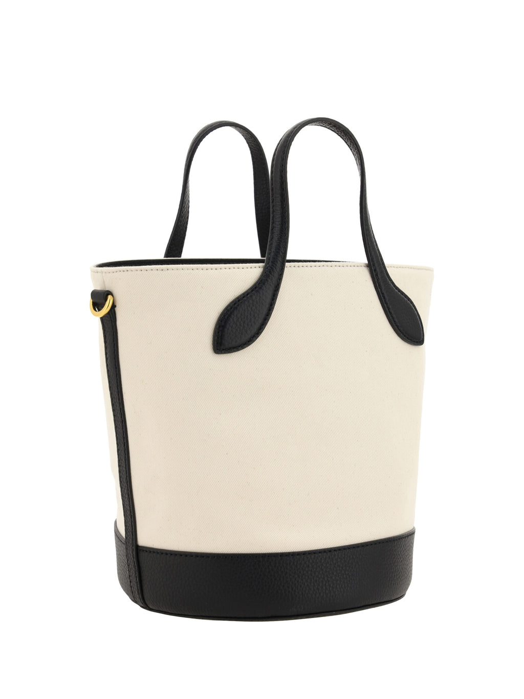 Beuteltasche aus weißem und schwarzem Leder