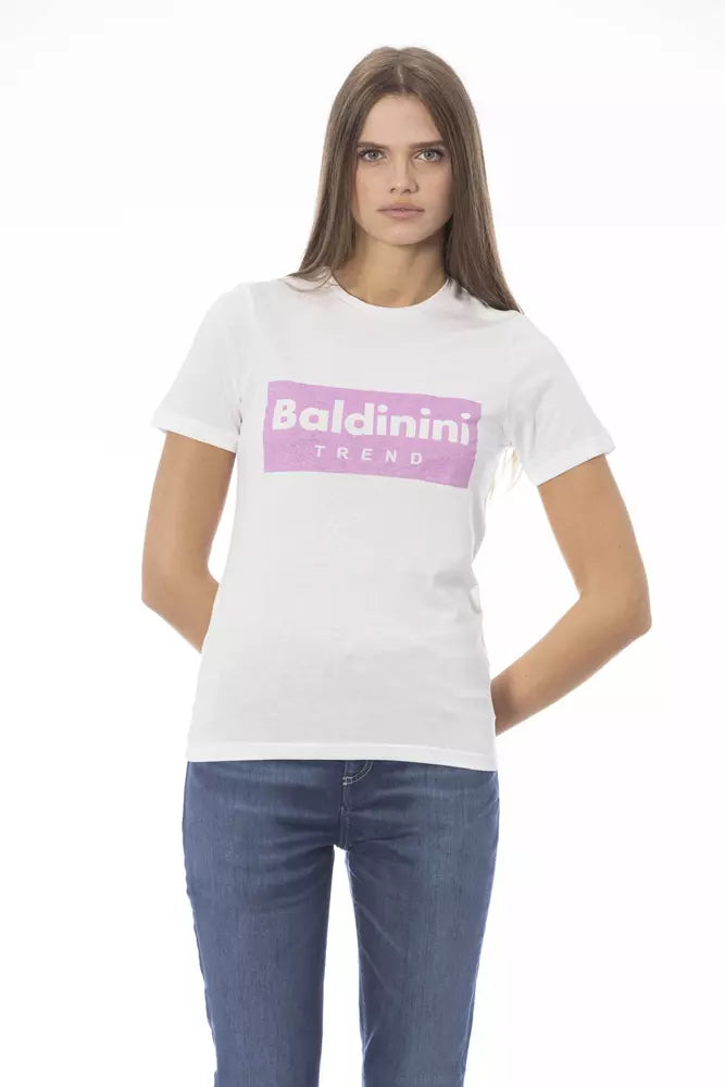 Maglietta da donna in cotone bianco