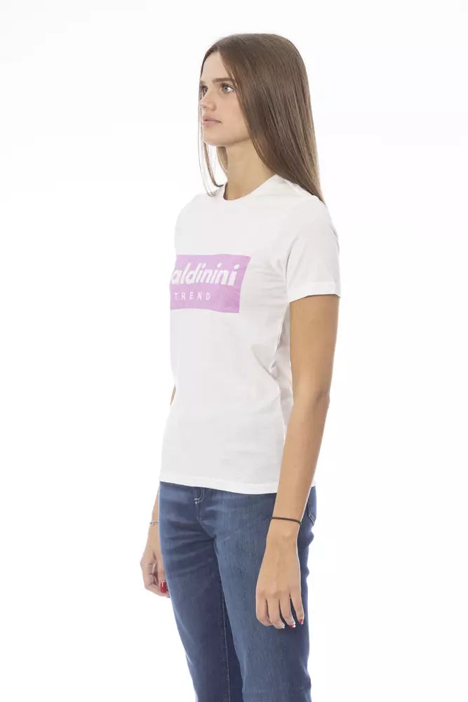 Maglietta da donna in cotone bianco