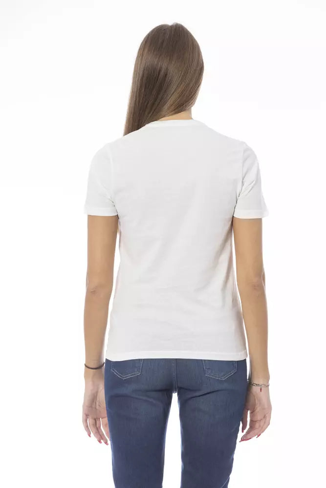 Maglietta da donna in cotone bianco