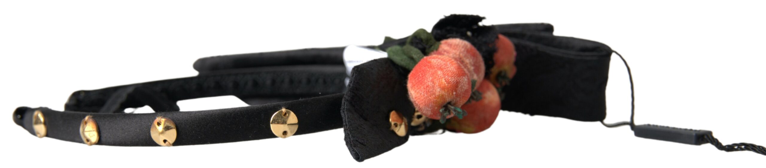 Schwarz mit mehrfarbigem Feigenfrucht-Kristall-Diadem-Haarband