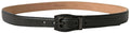 Black Leather Metal Buckle Belt
