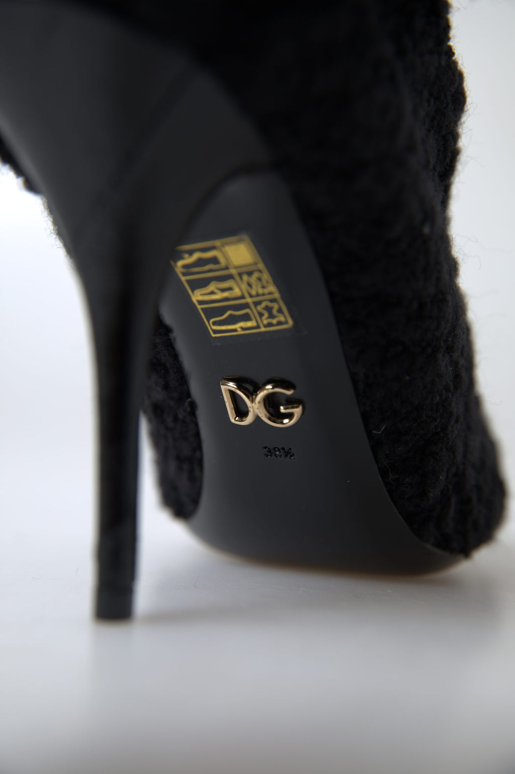 Schwarze Stiletto-Mid-Calf-Stiefel