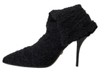 Schwarze Stiletto-Mid-Calf-Stiefel
