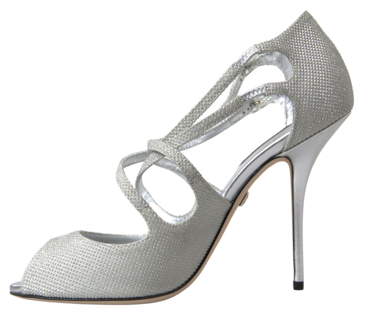 Silberne glitzernde Sandalen Pumps Schuhe