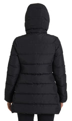 Black Polyester Hooded Reversible Jacket