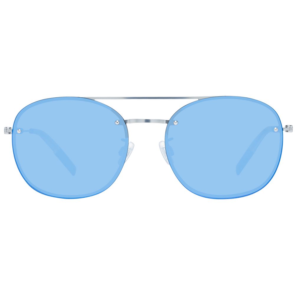 Occhiali da sole in metallo e plastica blu