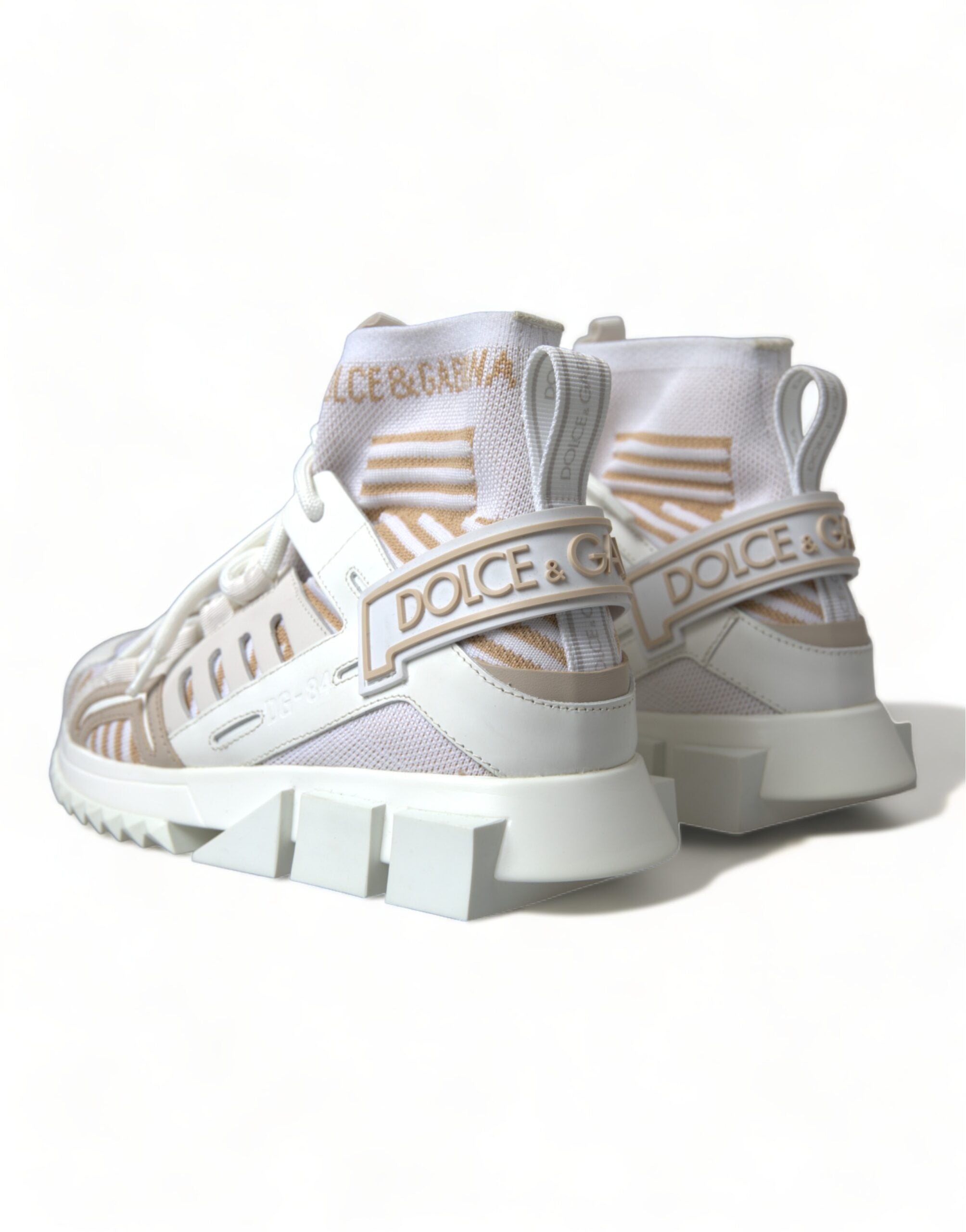 Weiß Beige Socken Sorrento Sneaker Schuhe