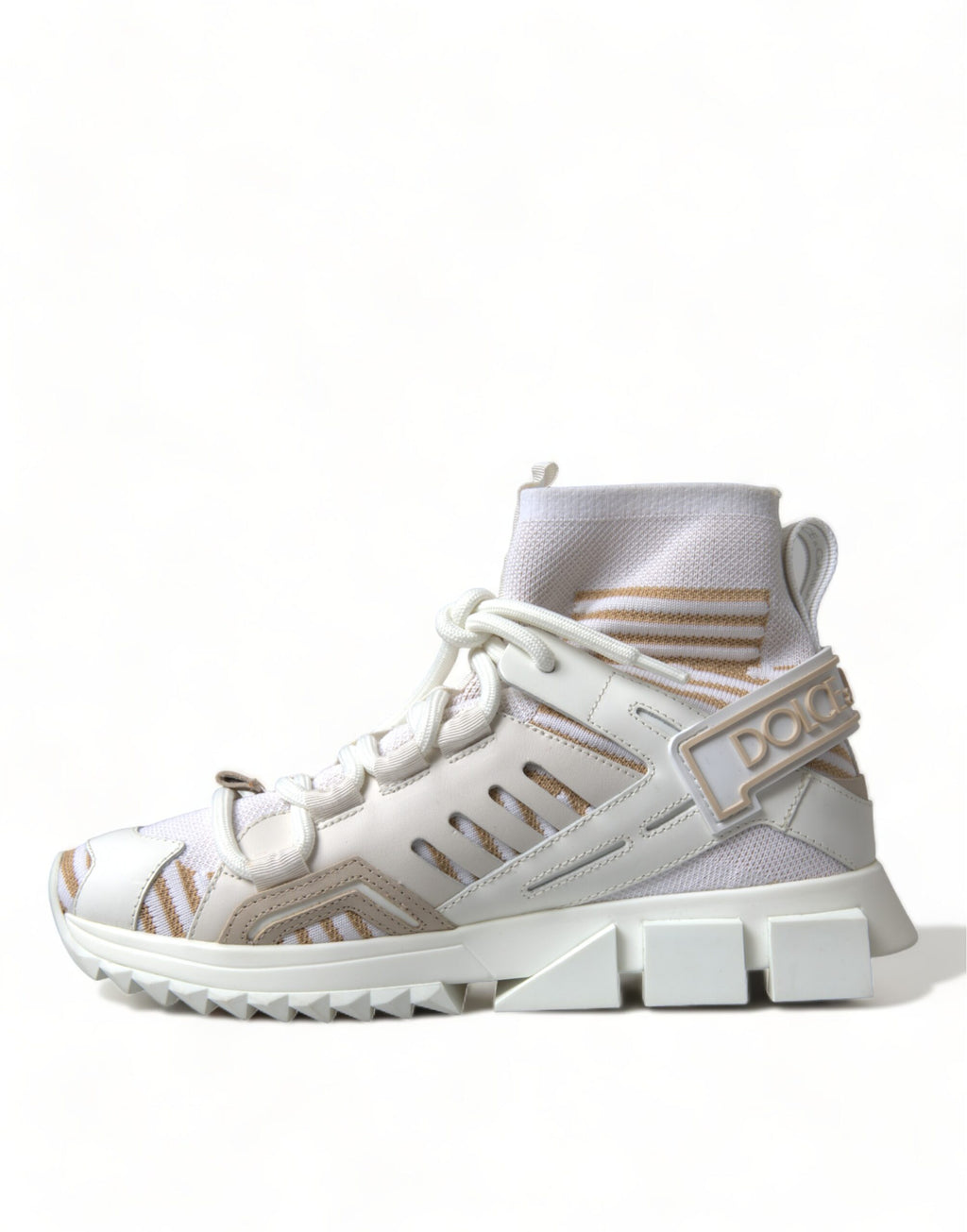Weiß Beige Socken Sorrento Sneaker Schuhe