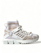 Weiß Beige Socken Sorrento Sneaker Schuhe