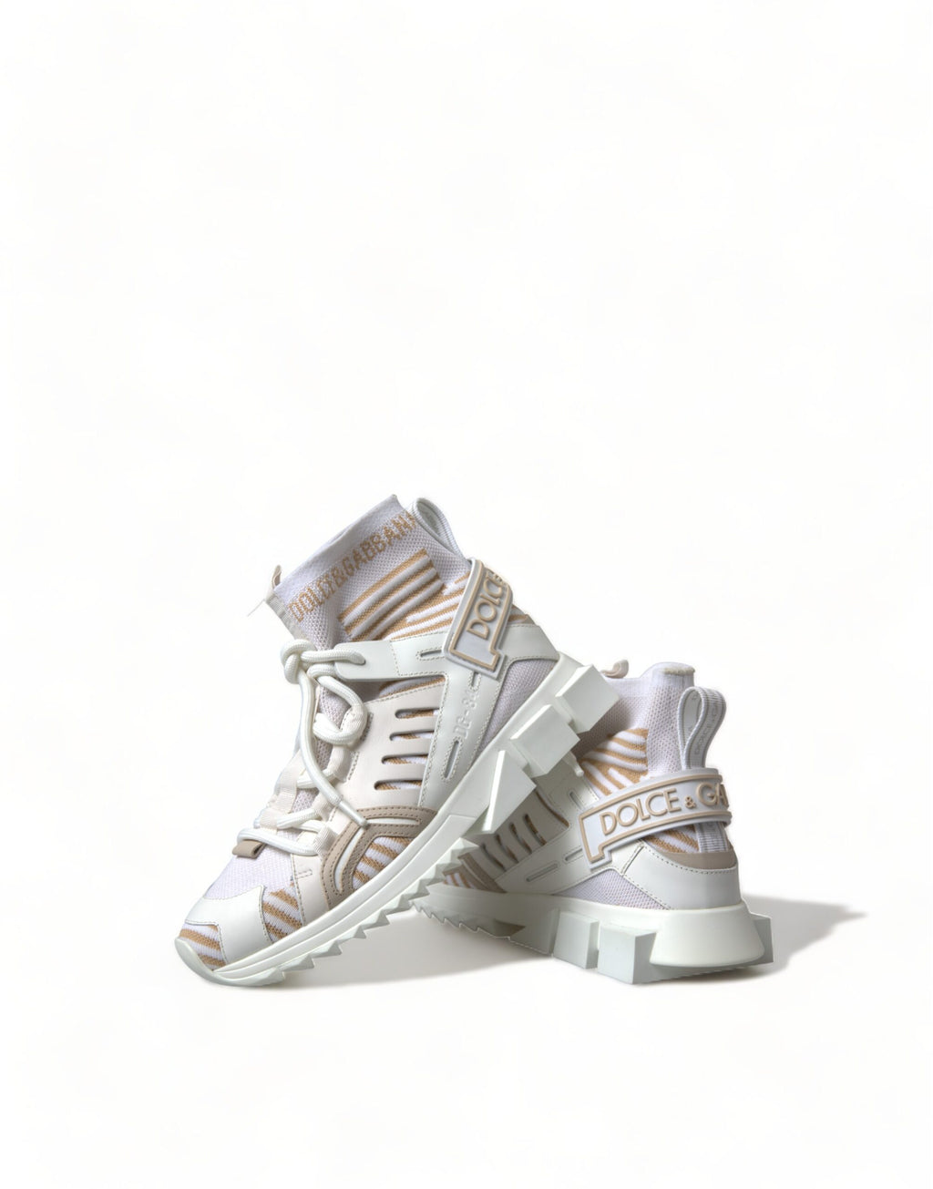 Weiß Beige Socken Sorrento Sneaker Schuhe