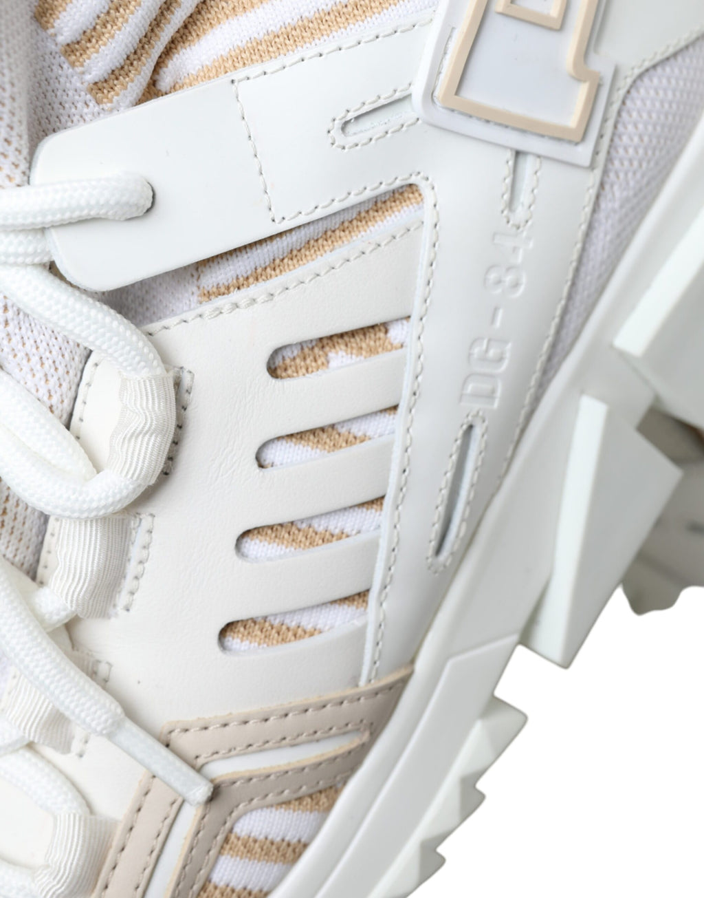 Weiß Beige Socken Sorrento Sneaker Schuhe